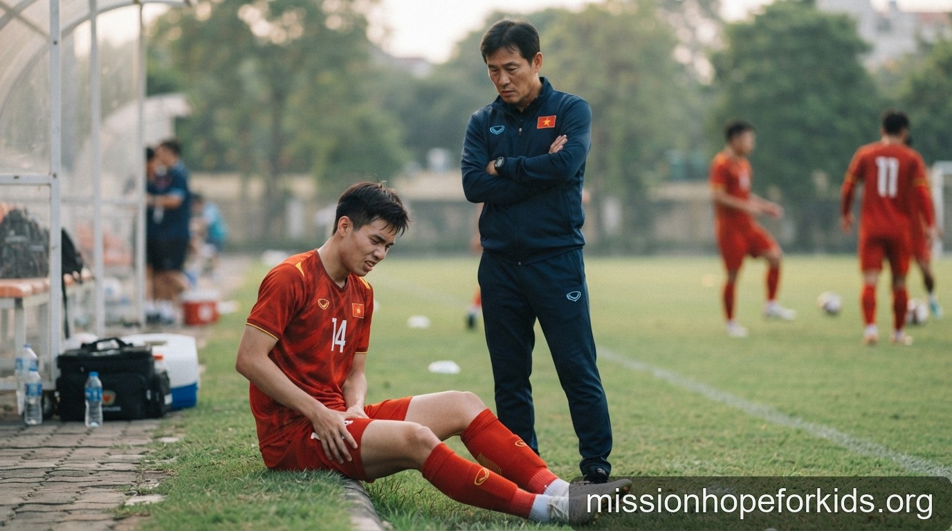 Hoàng Đức chấn thương: Bài toán nhân sự nan giải của HLV Kim Sang-sik trước FIFA ASEAN Cup